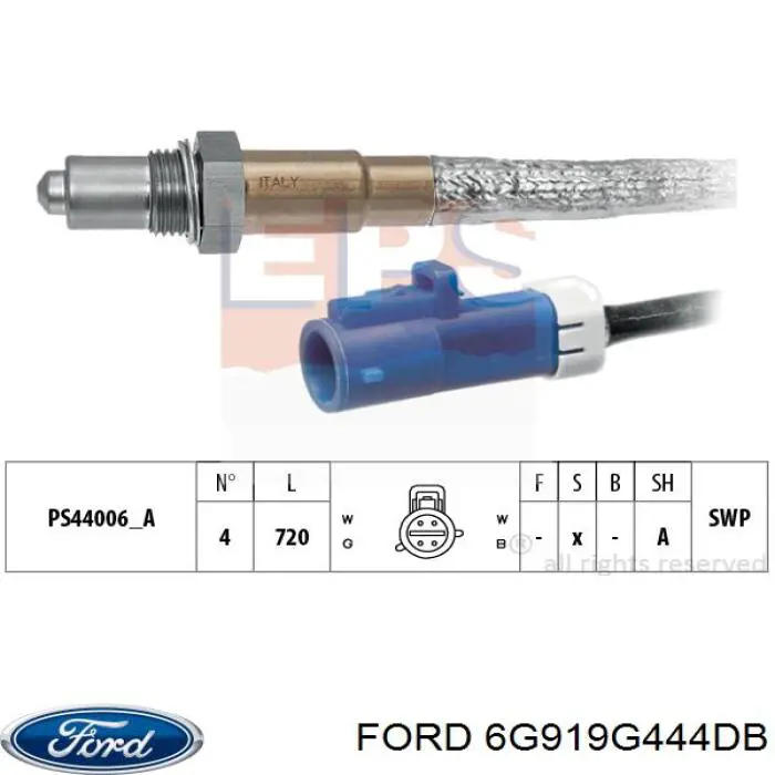 Купити 6G919G444DB Ford Лямбдазонд, датчик кисню до каталізатора