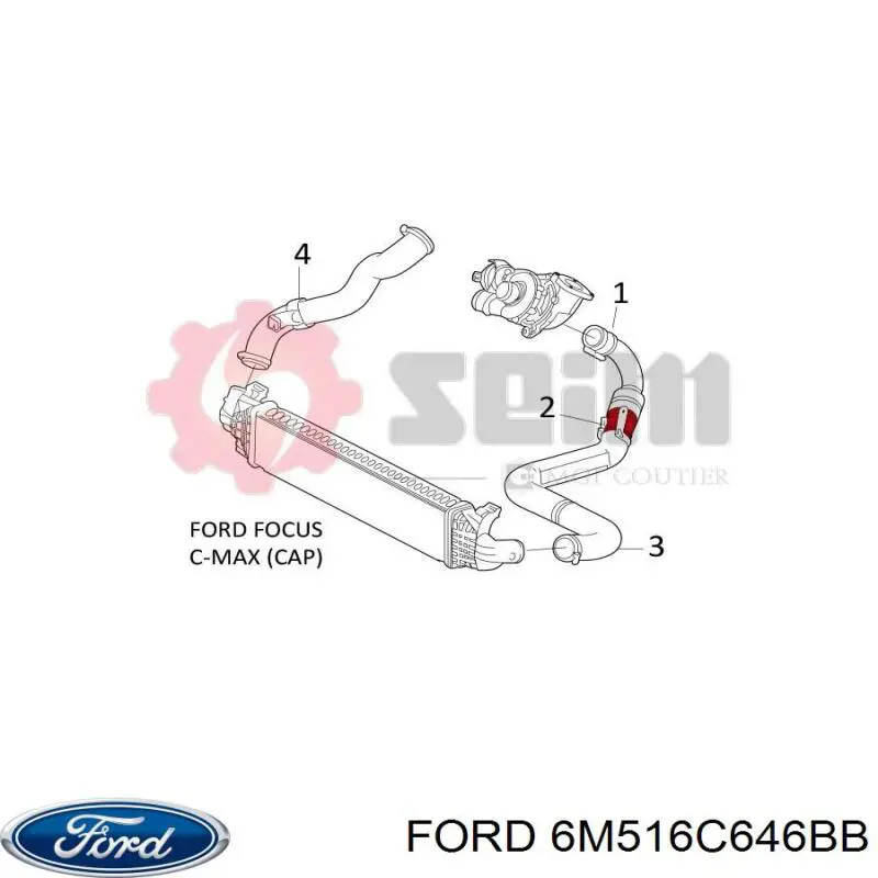 Купити 1478628 Ford Шланг/патрубок интеркуллера