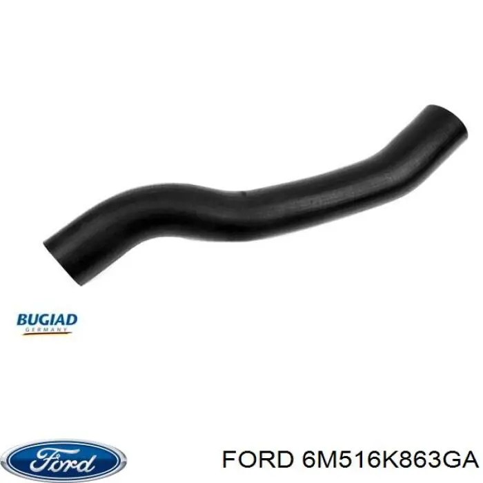 Шланг/патрубок интеркуллера Ford 6M516K863GA ціна, від 17.14 USD