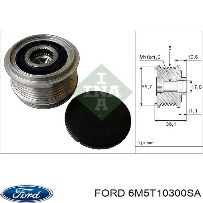 Генератор автомобільний Ford 6M5T10300SA