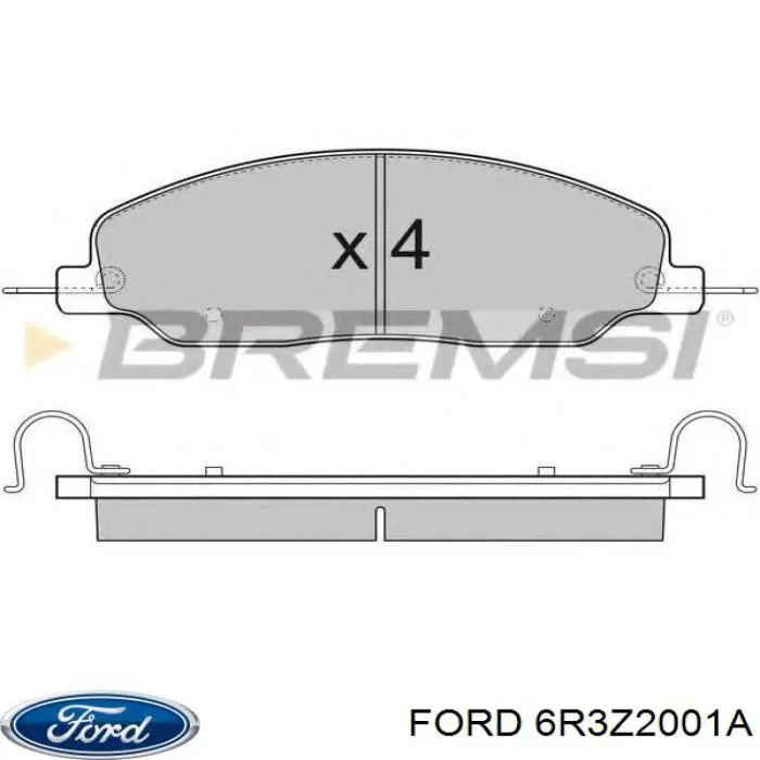 Купити 6R3Z2001A Ford Колодки гальмівні передні, дискові
