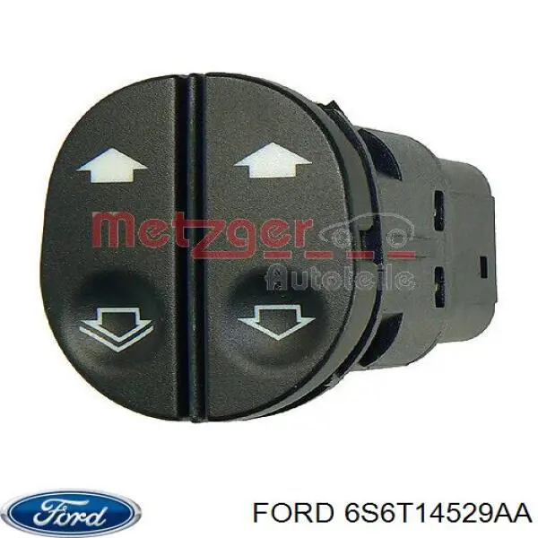 Купити 6S6T14529AA Ford Кнопка вмикання двигуна склопідіймача передня ліва