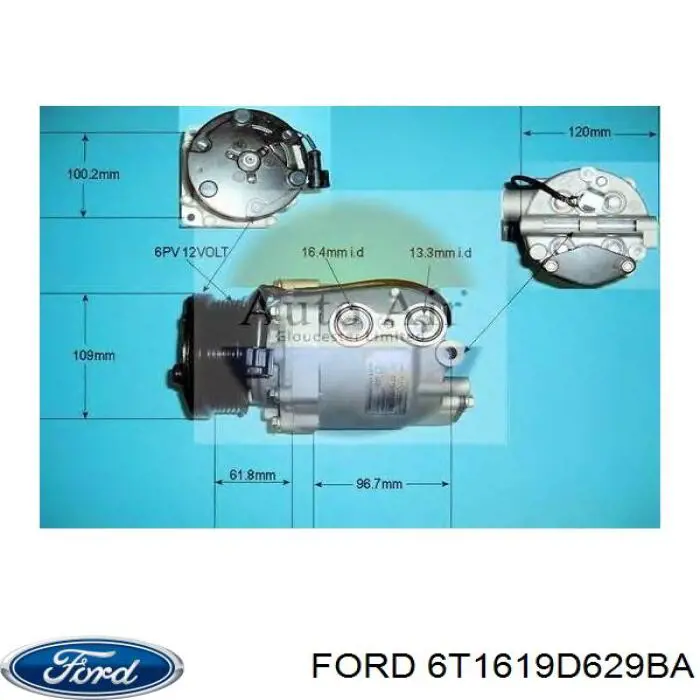Купити 6T1619D629BA Ford Компресор кліматичної установки