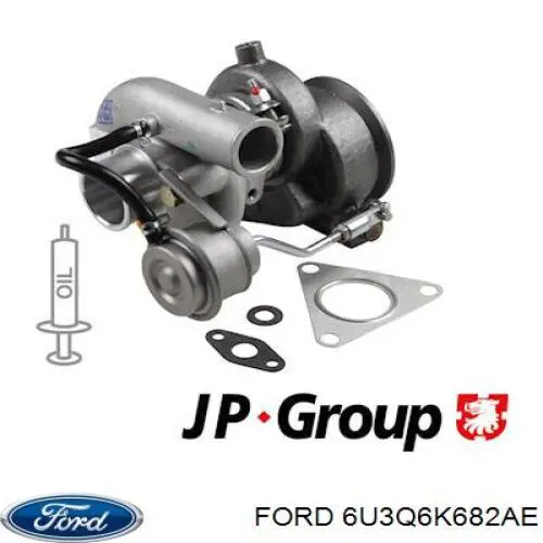 Турбіна Ford 6U3Q6K682AE ціна, від 165.91 USD