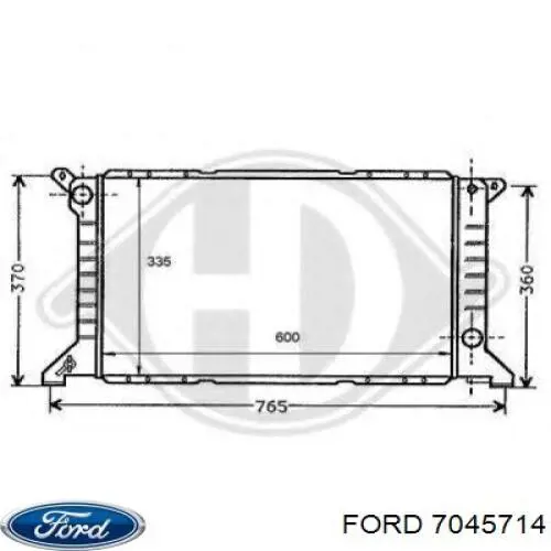 Радіатор основний Ford 7045714 ціна, від 75.16 USD