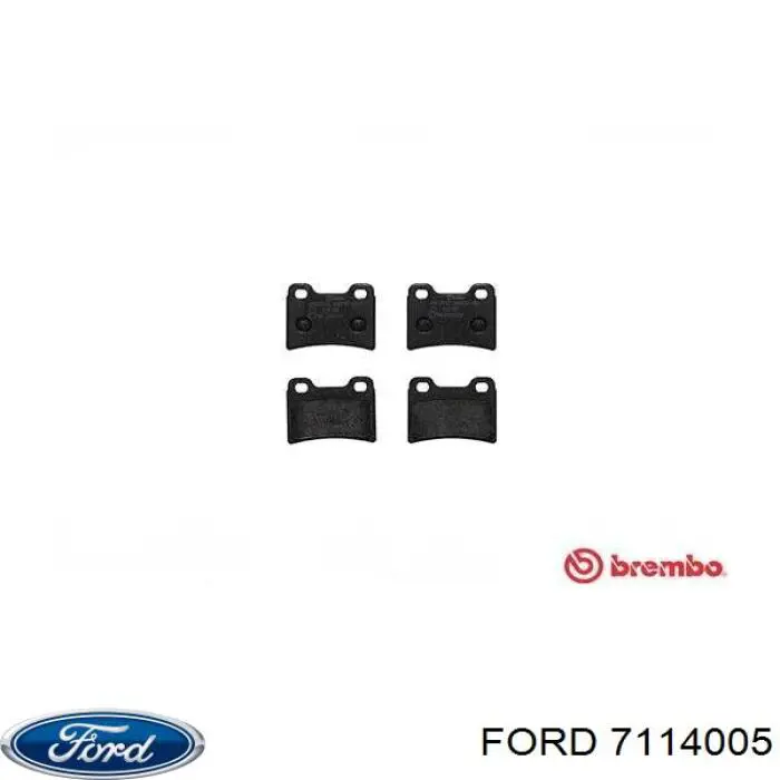 Задні гальмівні колодки 7114005 Ford