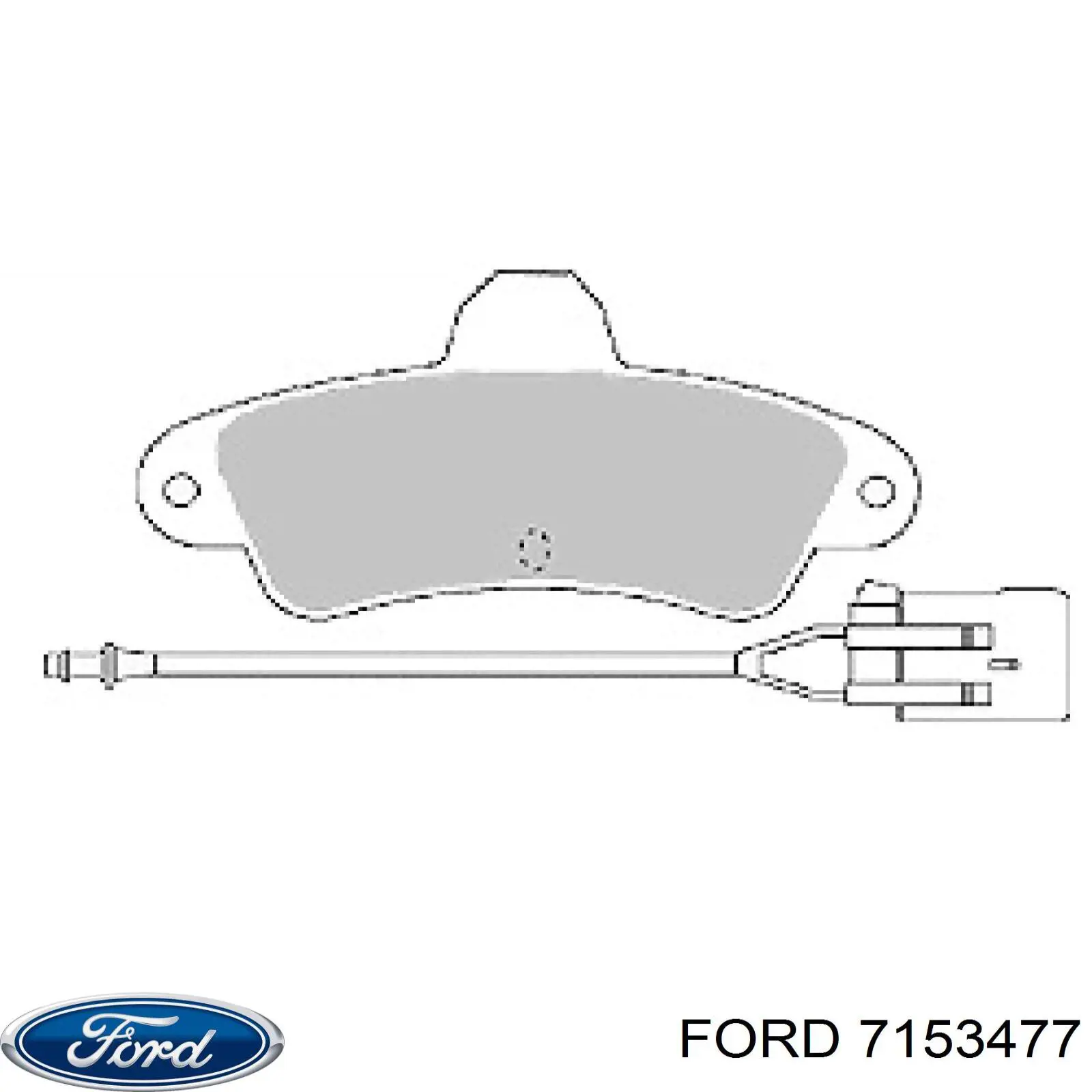 7153477 Ford колодки гальмові задні, дискові