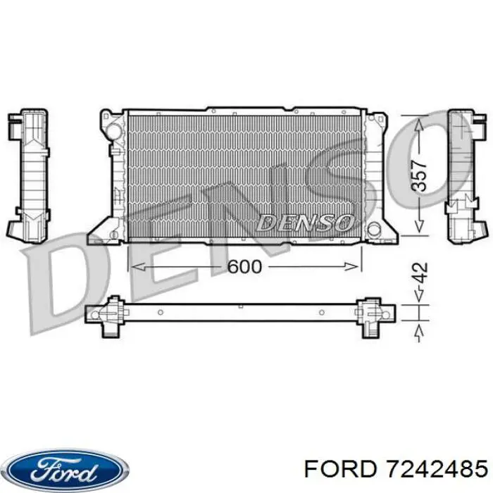 7242485 Ford радіатор охолодження двигуна