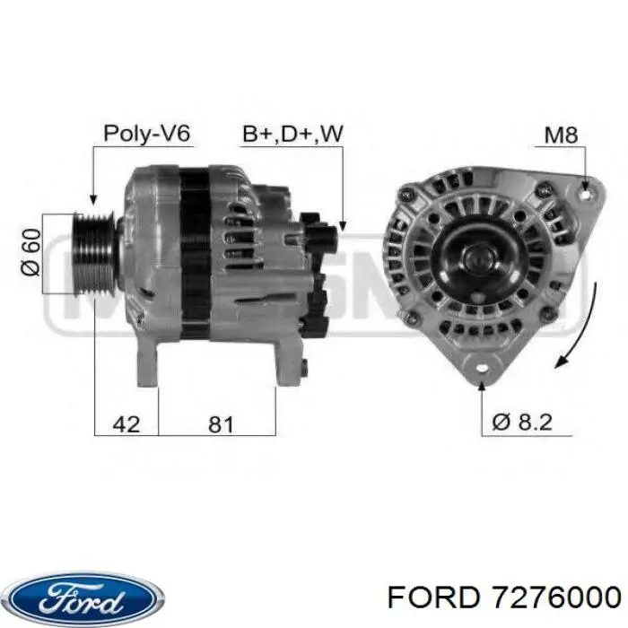 7276000 Ford генератор