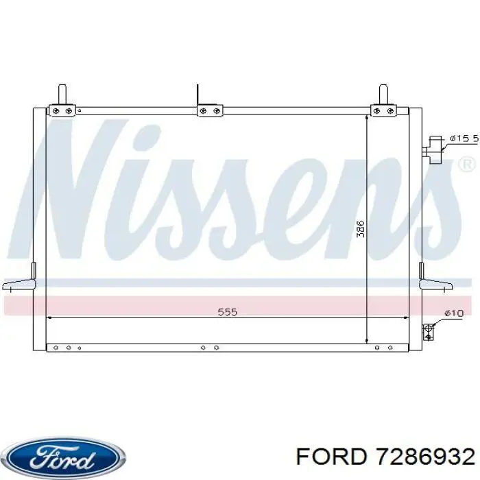 Конденсатор кондиціонера Ford Scorpio II седан (GFR, GGR) (1994 - 1998) ціна, від 76.44 USD