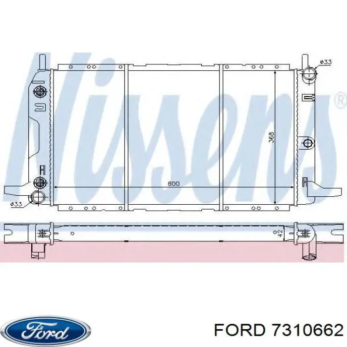 7139162 Ford радіатор охолодження двигуна
