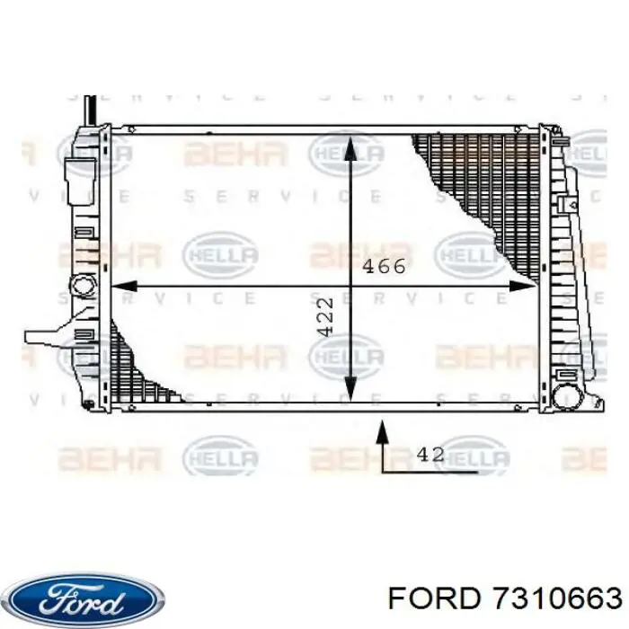 Радіатор основний Ford 7310663 ціна, від 79.84 USD