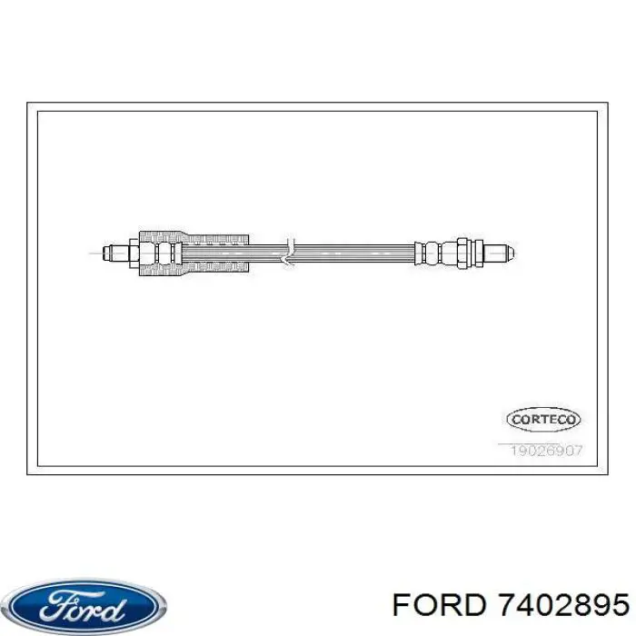 Шланг гальмівний задній Ford 7402895 ціна, від 5.06 USD