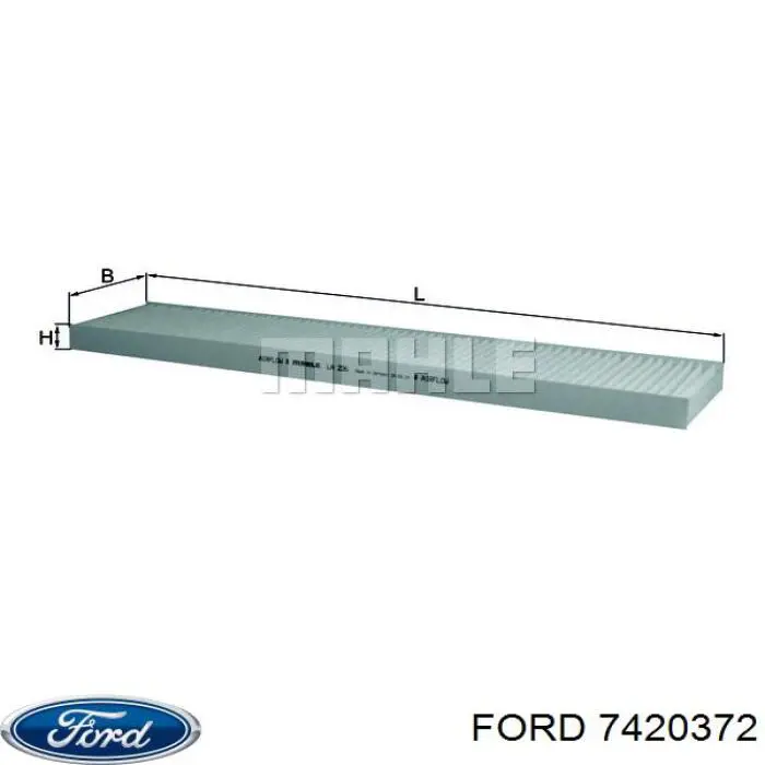 Фільтр повітряний обігрівача Ford 7420372 ціна, від 6.08 USD