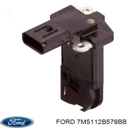 7M5112B579BB Ford датчик потоку (витрати повітря, витратомір MAF - (Mass Airflow))