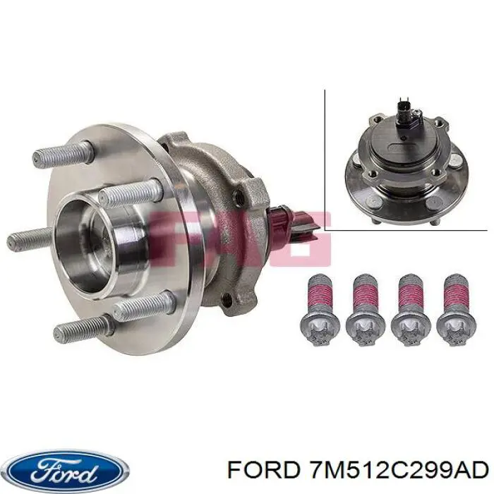 7M512C299AD Ford Маточина задня