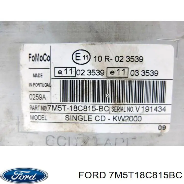 Купити 7M5T18C815BC Ford Магнітола