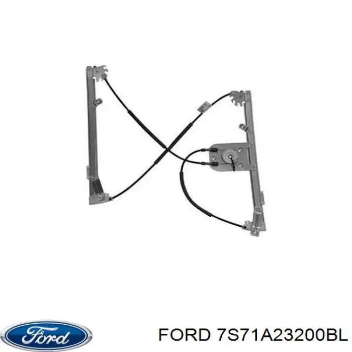 Механізм склопідіймача двері передньої, правої 7S71A23200BL Ford