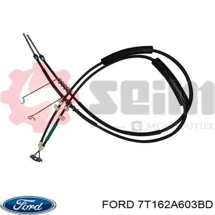 Трос ручного гальма задній, правий/лівий 5135365 Ford