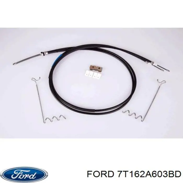 Трос ручного гальма задній, правий/лівий Ford 7T162A603BD ціна, від 31.12 USD