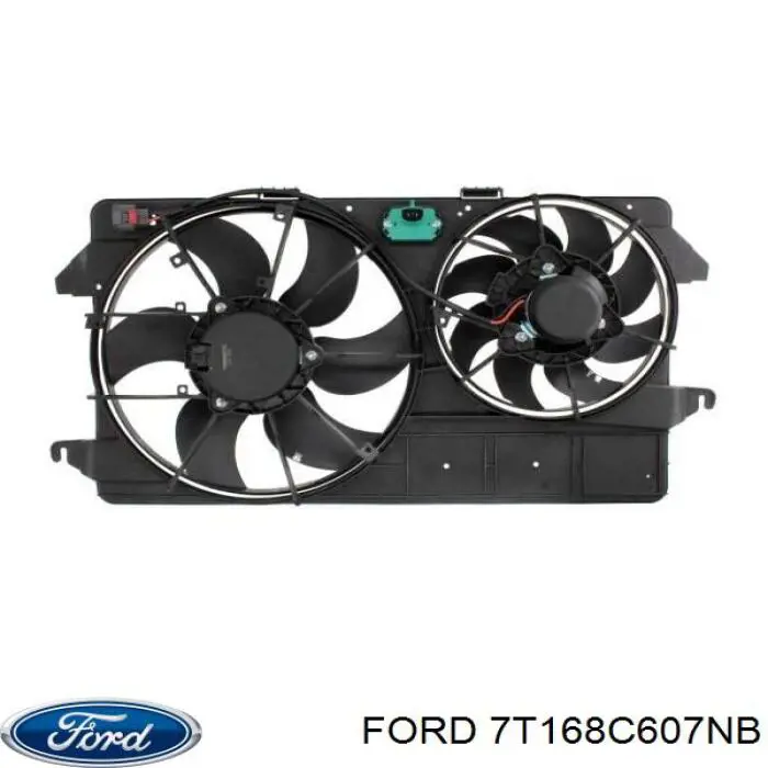 Купити 7T168C607NB Ford Дифузор радіатора охолодження, в зборі з двигуном і крильчаткою