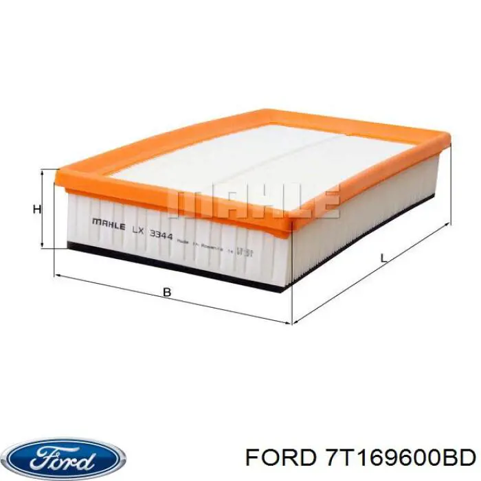 Елемент повітряного фільтра Ford 7T169600BD ціна, від 3.39 USD