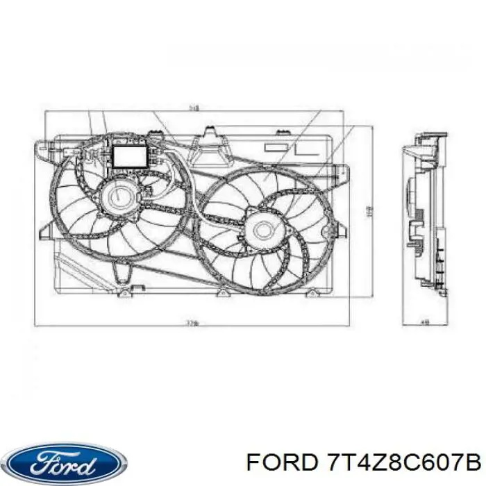  Вентилятор охолодження радіатора Ford Edge 1