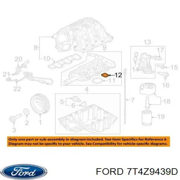 Прокладка впускного колектора Ford 7T4Z9439D ціна, від 3.26 USD