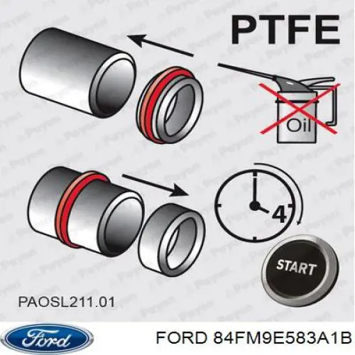 84FM9E583A1B Ford Сальник ПНВТ