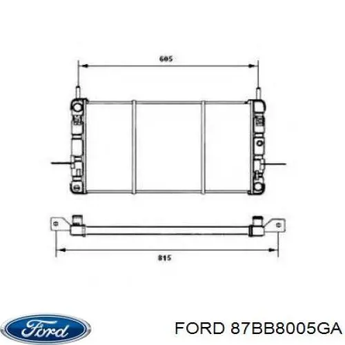 Радіатор основний Ford 87BB8005GA ціна, від 42.18 USD