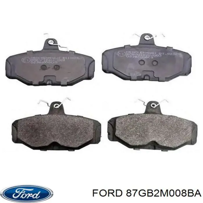 Колодки гальмові задні, дискові 87GB2M008BA Ford