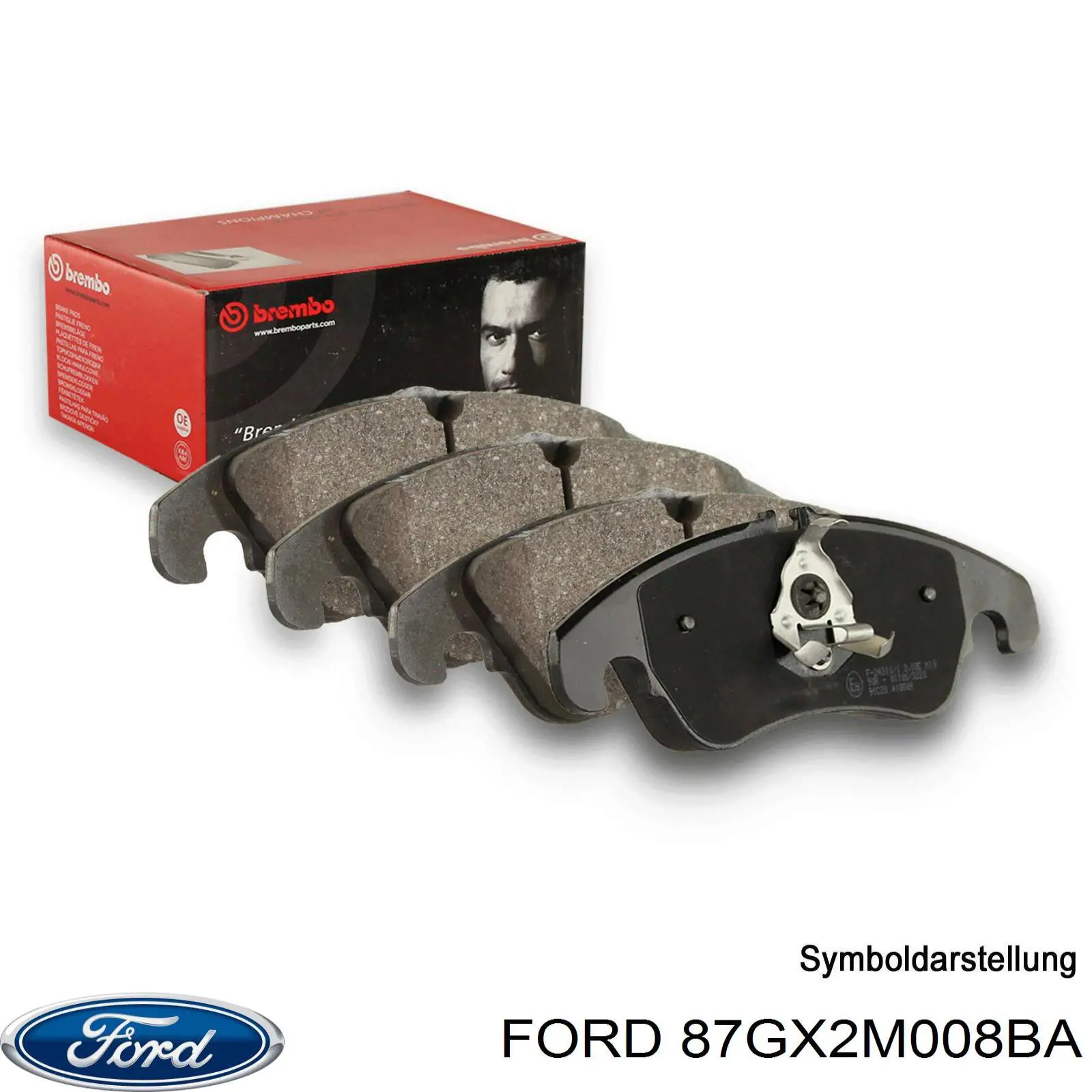 Задні гальмівні колодки Ford 87GX2M008BA ціна, від 14.33 USD