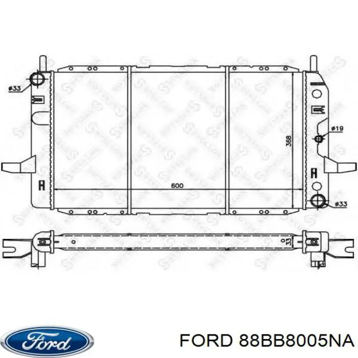 Радіатор основний Ford 88BB8005NA ціна, від 84.09 USD