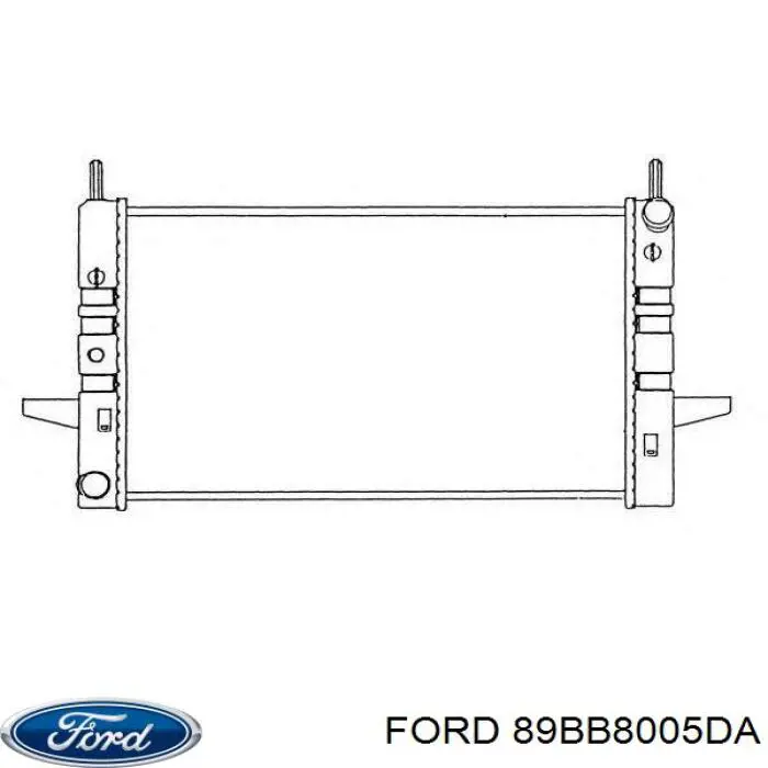 Радіатор охолодження двигуна 89BB8005DA Ford