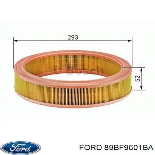 Фільтр повітряний 89BF9601BA Ford