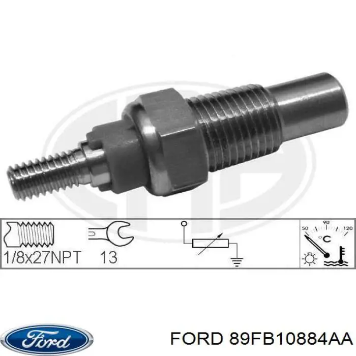 Датчик температури охолоджуючої рідини 89FB10884AA Ford