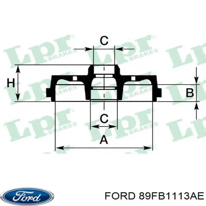 Барабан гальмівний задній Ford 89FB1113AE ціна, від 25.08 USD