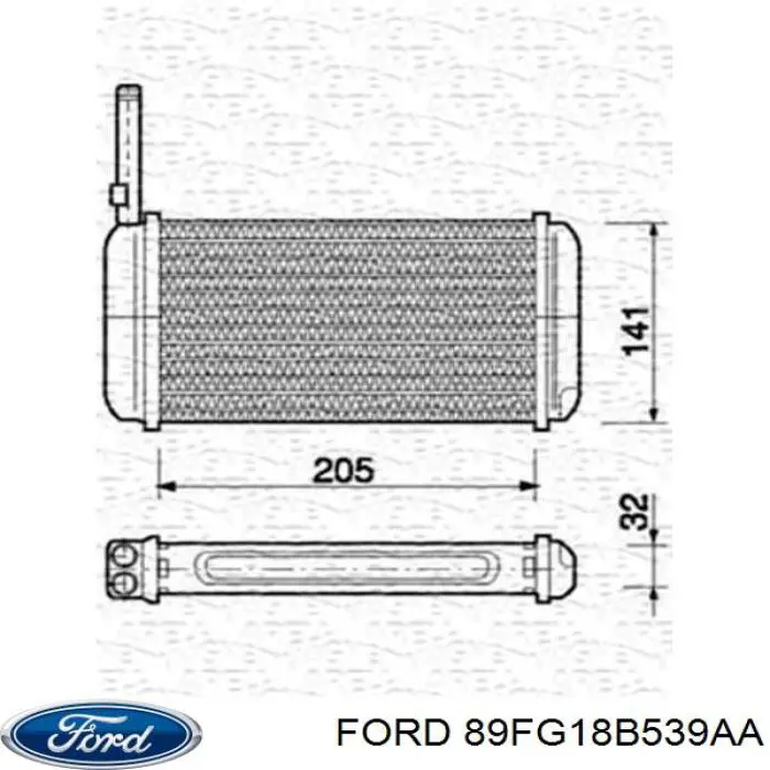 Купити 89FG18B539AA Ford Теплообмінник