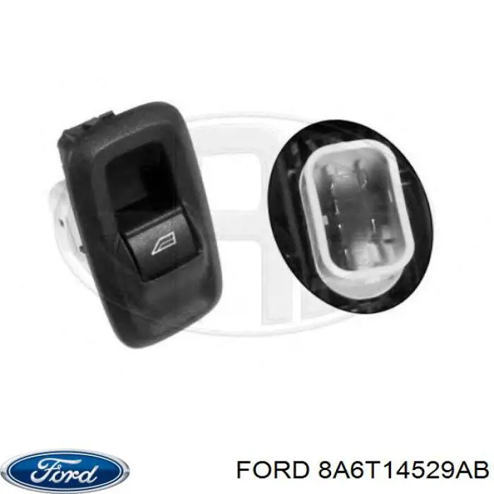 8A6T14529AB Ford кнопка вмикання двигуна склопідіймача передня права
