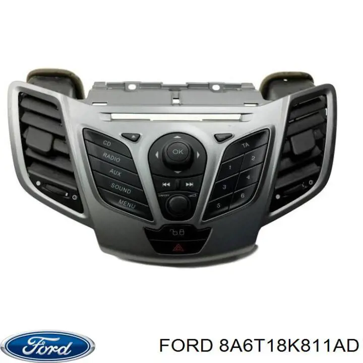 Консоль центральна панелі керування Ford Fiesta 6 (CB1) (Форд Фієста)