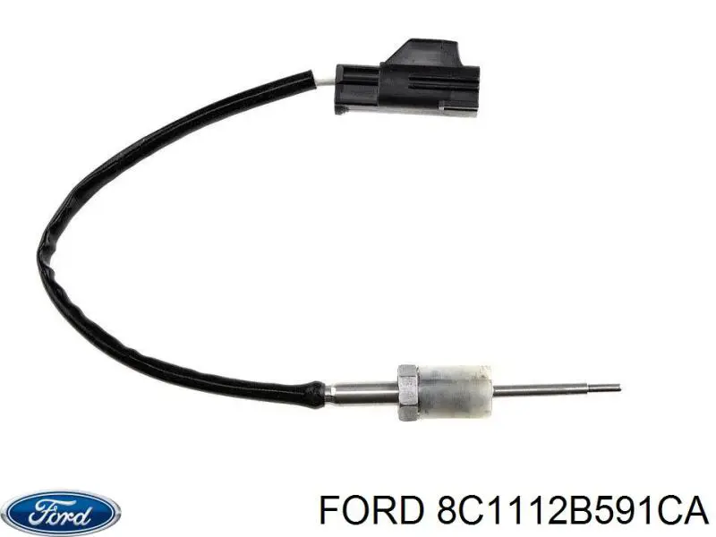 8C1112B591CA Ford Датчик температури відпрацьованих газів (ВГ), до каталізатора