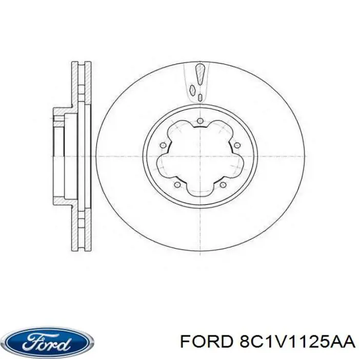Купити 8C1V1125AA Ford Ротор гальмівний