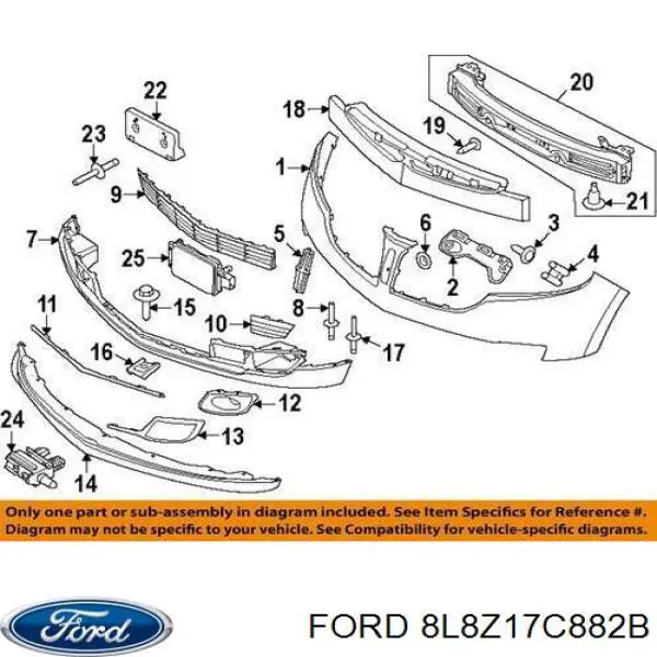  Задній бампер Ford Escape 