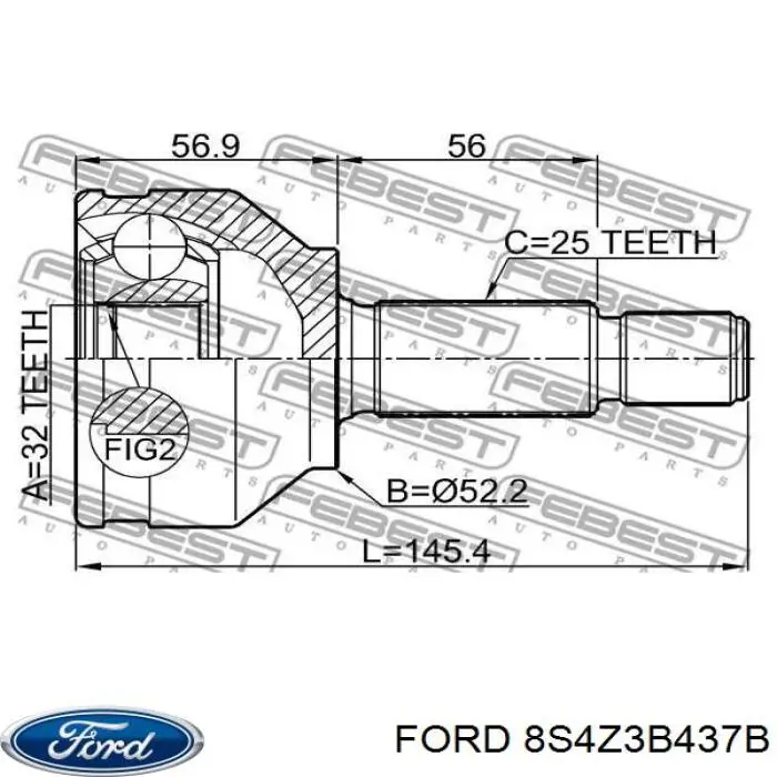  8S4Z3B437B Ford