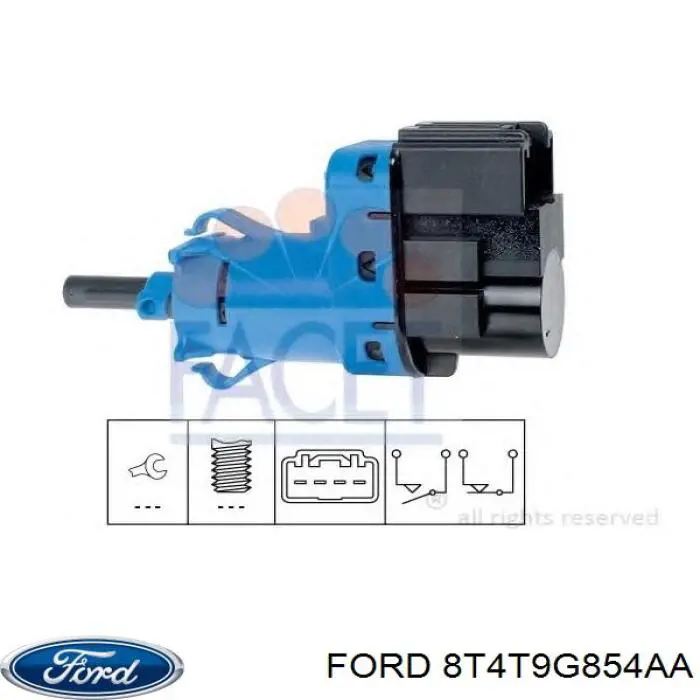 Купити 8T4T9G854AA Ford Датчик педалі гальма