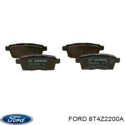 8T4Z2200A Ford Колодки гальмівні задні, дискові