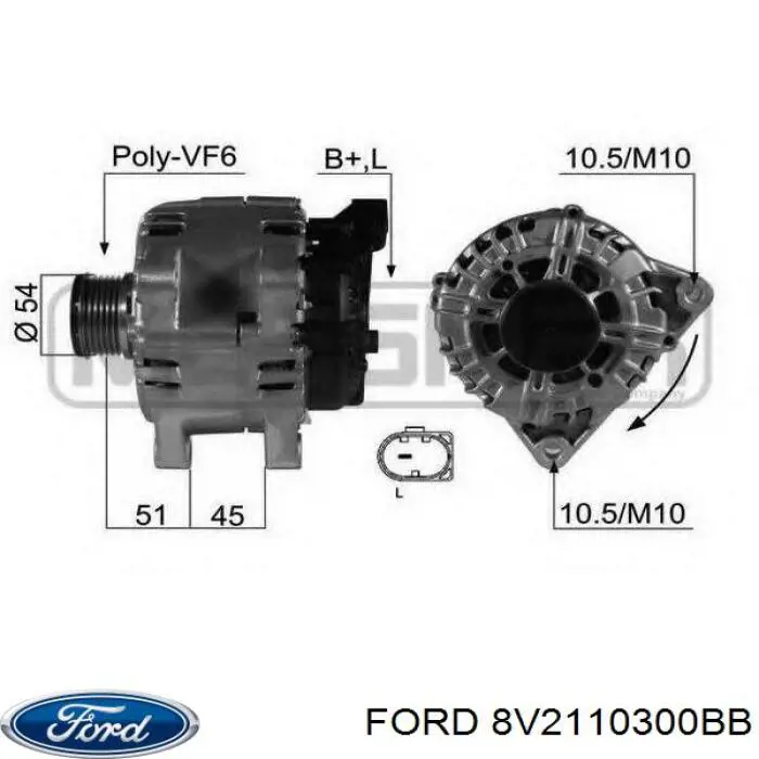 Купити 8V2110300BB Ford Генератор