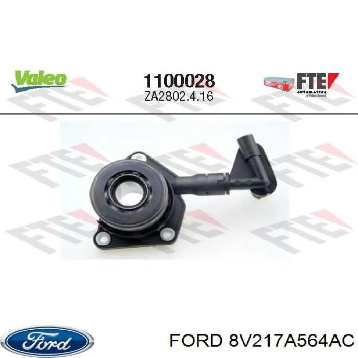 Купити 8V217A564AC Ford Робочий циліндр зчеплення в зборі з витискним підшипником