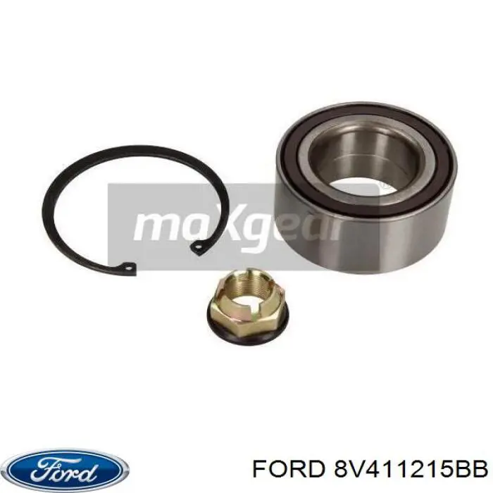 Комплект підшипник маточини передньої Ford 8V411215BB ціна, від 36.54 USD
