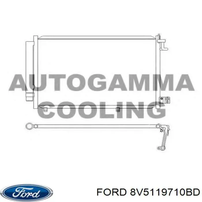 Радіатор кондиціонера 8V5119710BD Ford